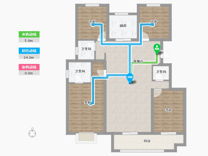 陕西省-西安市-世茂璀璨-114.07-户型库-动静线