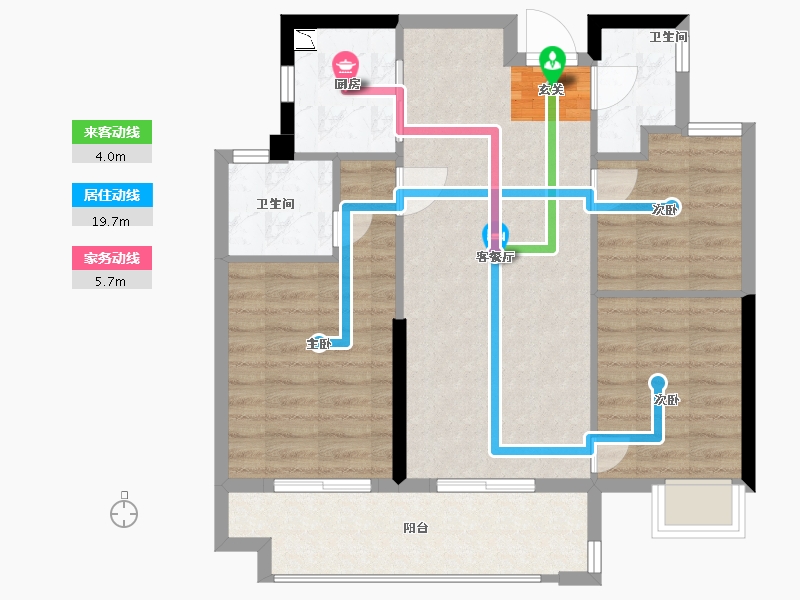 福建省-福州市-中庚・东金-79.30-户型库-动静线