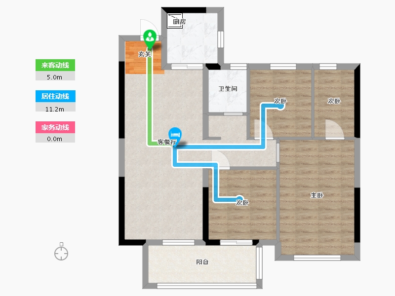 福建省-福州市-福清金辉优步大道-84.00-户型库-动静线