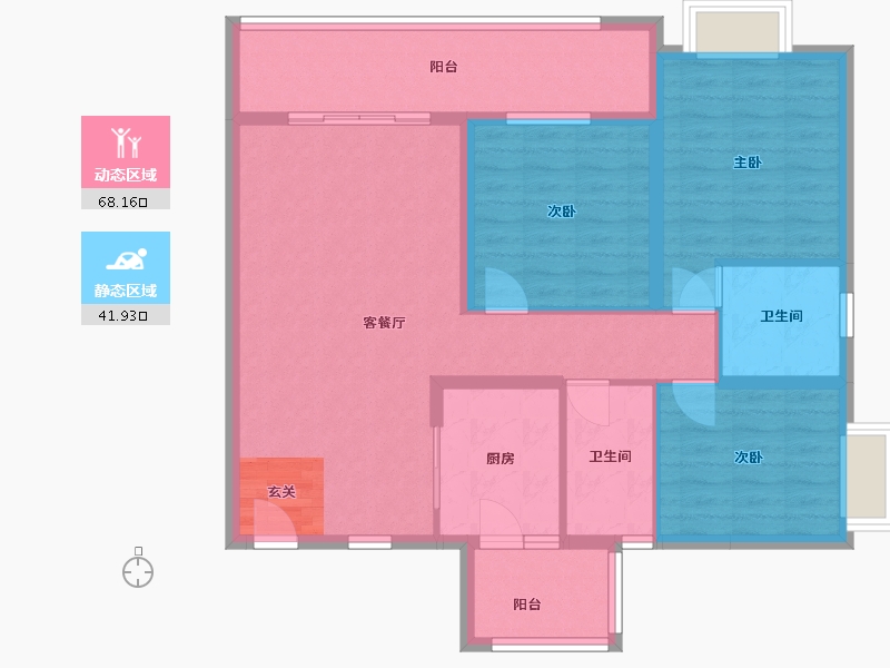 广西壮族自治区-南宁市-凯业花园-98.51-户型库-动静分区