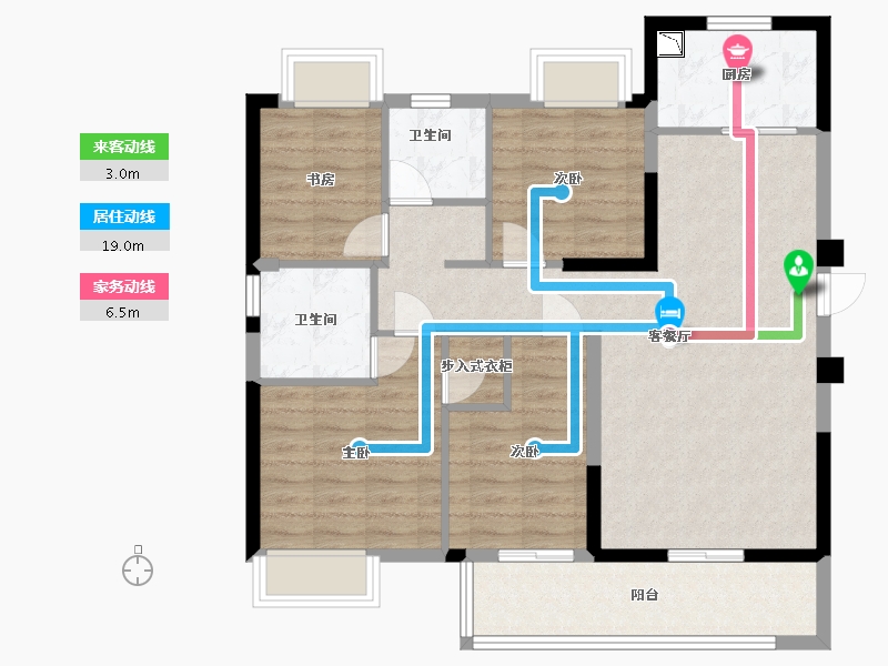 福建省-福州市-融创观樾台-93.61-户型库-动静线