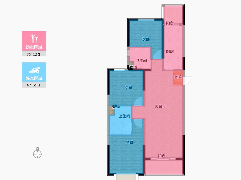 江苏省-南京市-恒大御景-102.01-户型库-动静分区