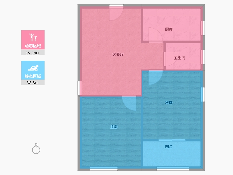 山东省-青岛市-八大峡-68.00-户型库-动静分区