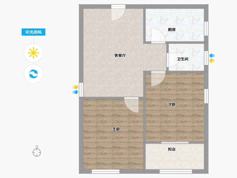 山东省-青岛市-八大峡-68.00-户型库-采光通风