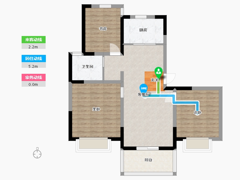 江苏省-南京市-雍宁府-79.47-户型库-动静线