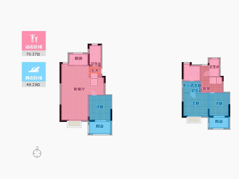 江苏省-南京市-远洋棠悦山水-106.25-户型库-动静分区