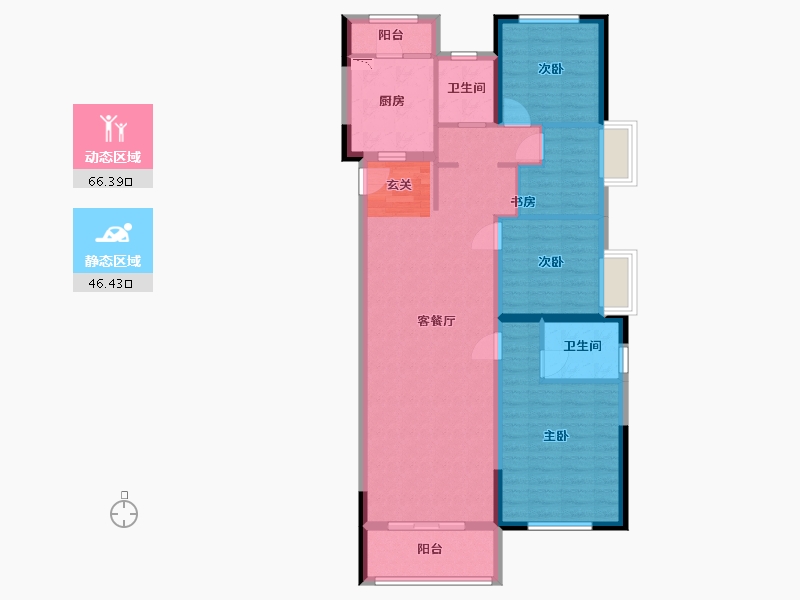 湖南省-长沙市-恒泰芙蓉悦府-101.03-户型库-动静分区