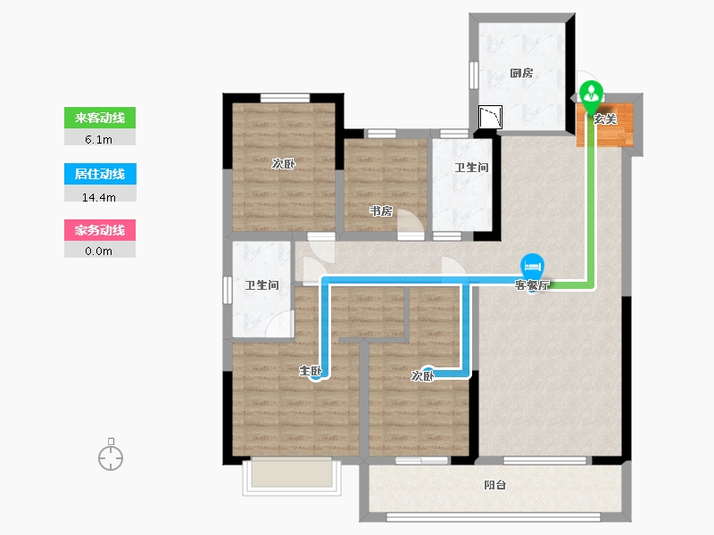 江苏省-南京市-金樾府-109.18-户型库-动静线