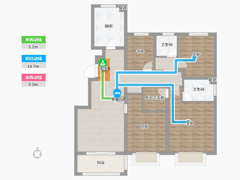 山东省-烟台市-恒基旭辉・玲珑翠谷-100.00-户型库-动静线