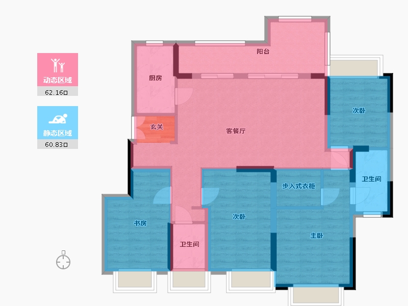 四川省-成都市-观岭国际社区翡翠湾-109.74-户型库-动静分区