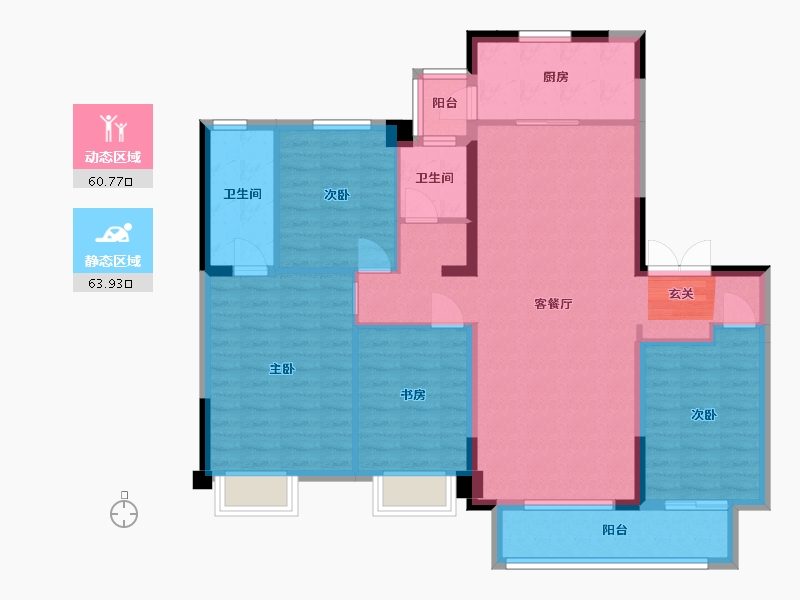 四川省-成都市-卓越樾山府-112.53-户型库-动静分区