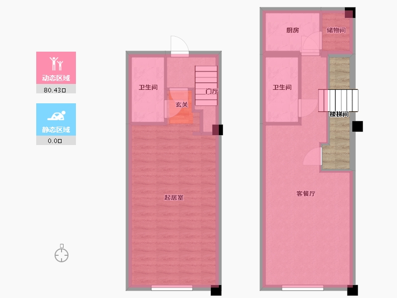 四川省-成都市-威高诚园-76.47-户型库-动静分区