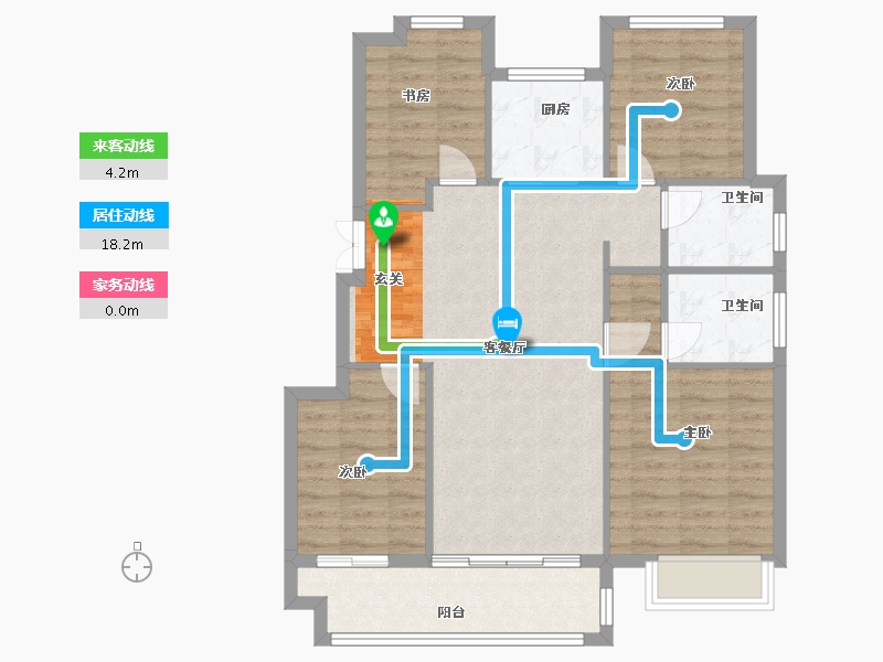 浙江省-杭州市-众安西溪未来里-89.60-户型库-动静线