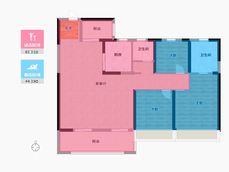 安徽省-淮北市-理想城-115.00-户型库-动静分区