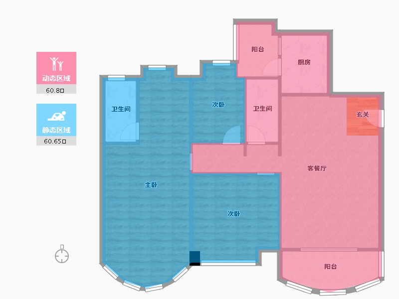 广东省-佛山市-世博嘉园-112.01-户型库-动静分区