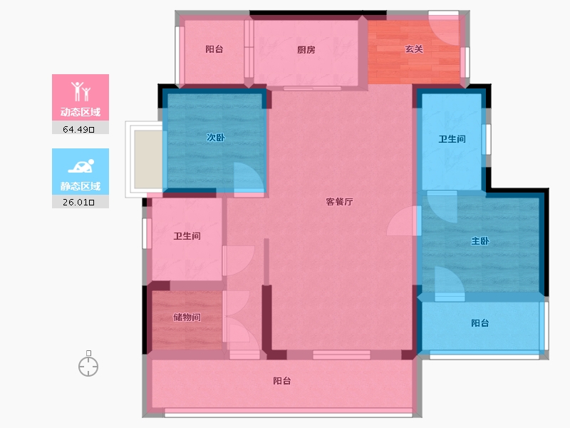 四川省-成都市-和瑞锦府-79.15-户型库-动静分区