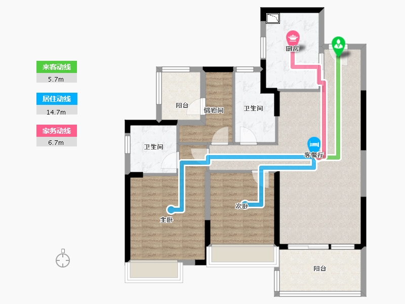 广东省-江门市-雅居乐-99.99-户型库-动静线