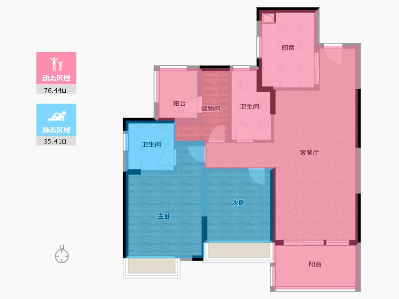 广东省-江门市-雅居乐-99.99-户型库-动静分区