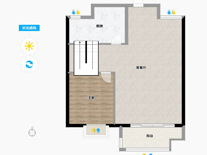 福建省-莆田市-正荣白棠云麓-80.73-户型库-采光通风