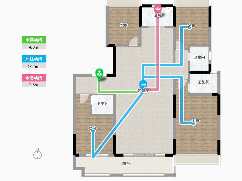 河南省-郑州市-碧桂园国控天誉-151.34-户型库-动静线