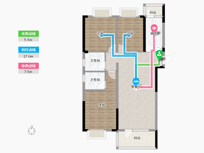 湖北省-黄石市-当代moma-101.99-户型库-动静线