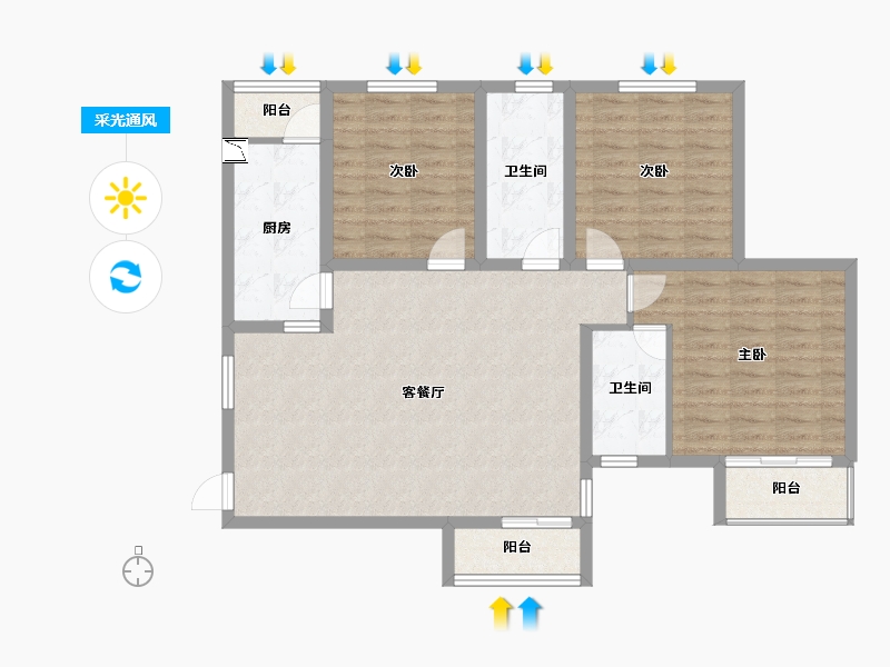 陕西省-西安市-中国科学院西安光机所-102.53-户型库-采光通风