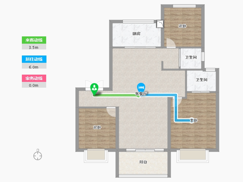 山东省-临沂市-银丰公馆-96.42-户型库-动静线