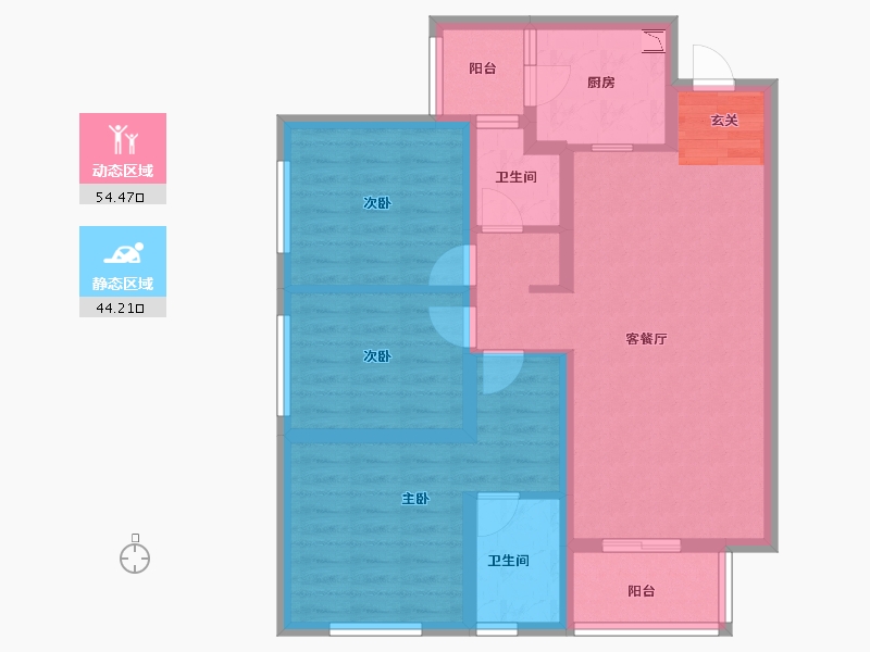 四川省-成都市-保利时代-87.01-户型库-动静分区