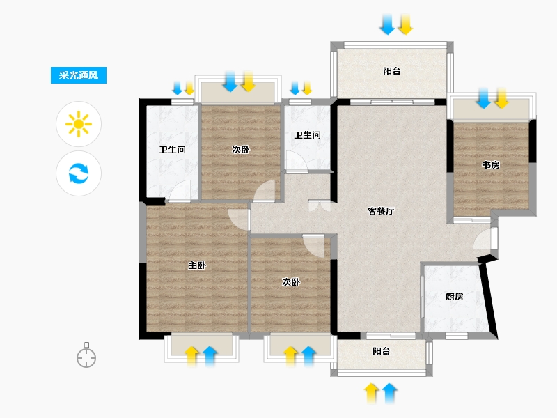 广东省-肇庆市-光大天骄御景-112.59-户型库-采光通风