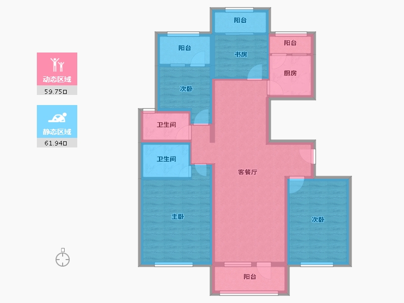 河北省-廊坊市-国瑞生态城-107.94-户型库-动静分区