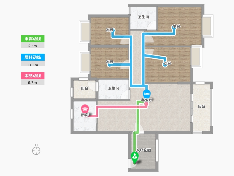 湖南省-衡阳市-博达新桂城-121.00-户型库-动静线