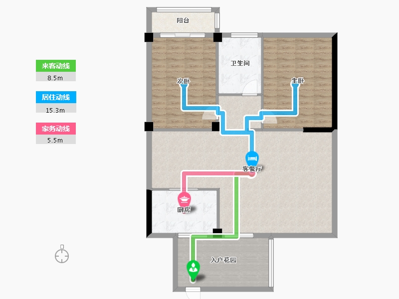 福建省-泉州市-湖光山舍-110.27-户型库-动静线