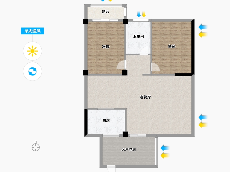 福建省-泉州市-湖光山舍-110.27-户型库-采光通风