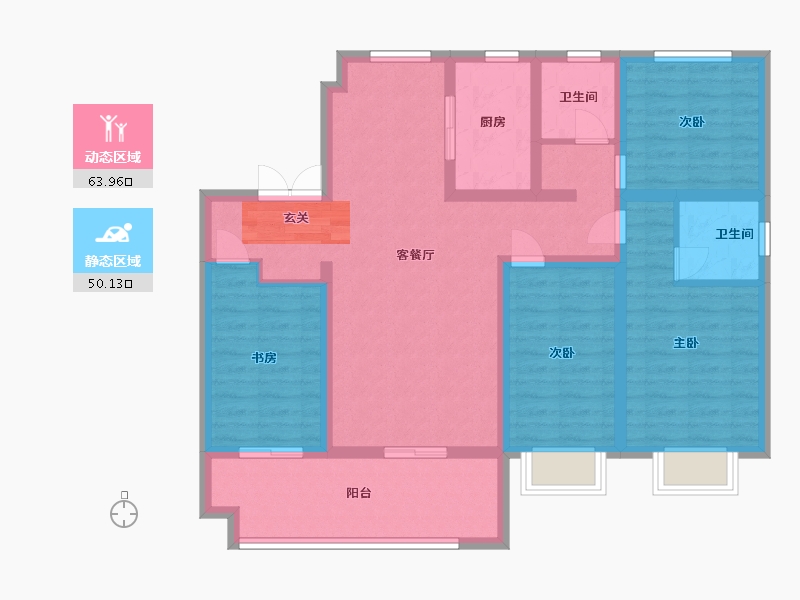 山东省-临沂市-城投华皓城-100.80-户型库-动静分区