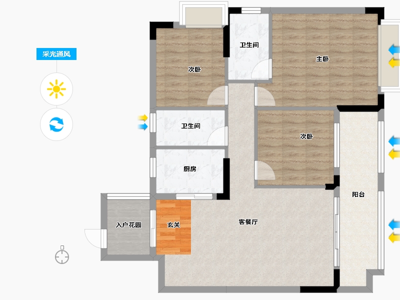 广东省-清远市-东城御峰-98.09-户型库-采光通风