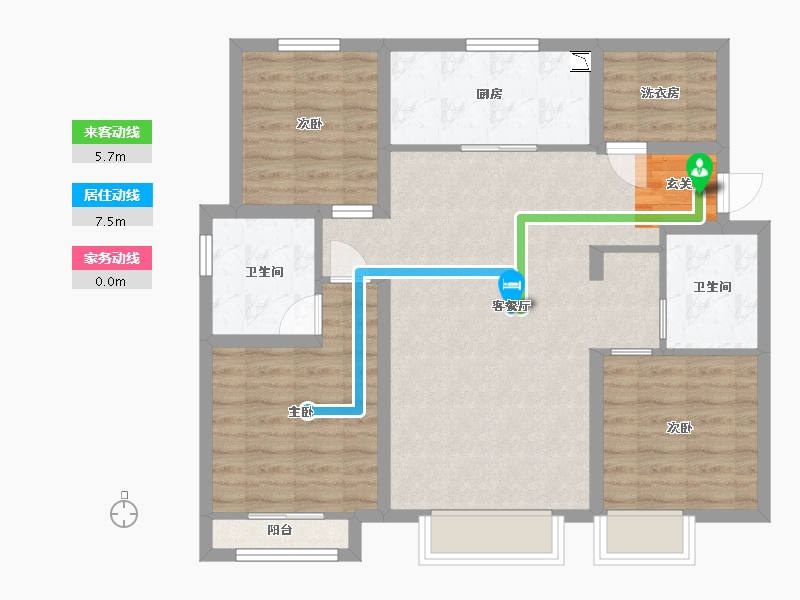 天津-天津市-中国铁建西派国印・禧阙-88.00-户型库-动静线