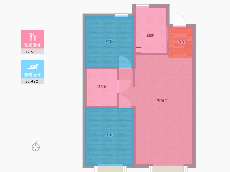 天津-天津市-中国铁建西派国印・禧阙-64.00-户型库-动静分区