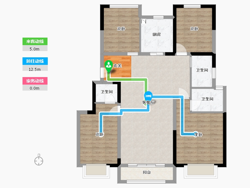 天津-天津市-联发锦里-100.28-户型库-动静线