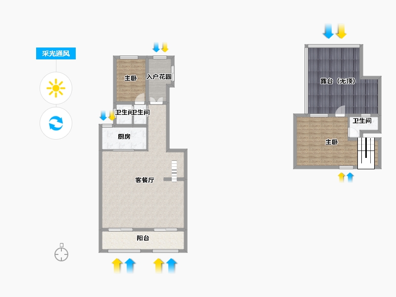 陕西省-西安市-福星惠誉美术城・云玺-132.48-户型库-采光通风