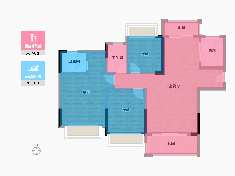 青海省-海南藏族自治州-合隆・中央公园-78.53-户型库-动静分区