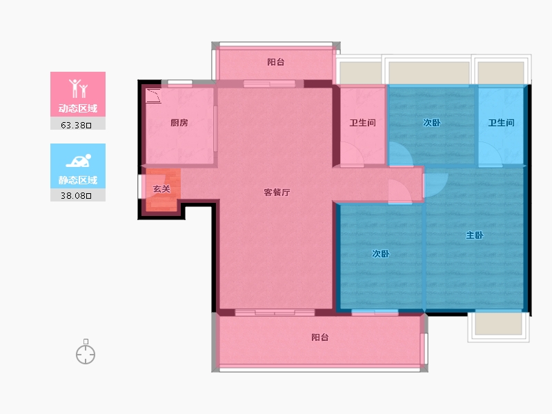 广东省-湛江市-博达峰境-91.25-户型库-动静分区