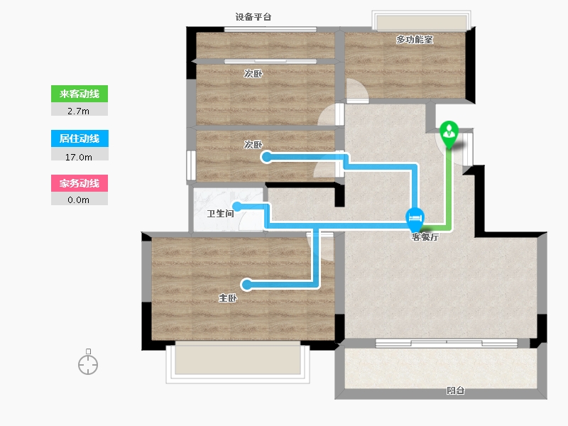 福建省-泉州市-晋江新塘宝龙世家-64.00-户型库-动静线