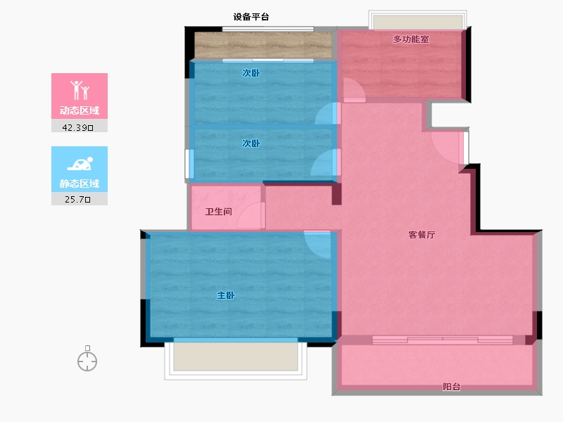 福建省-泉州市-晋江新塘宝龙世家-64.00-户型库-动静分区