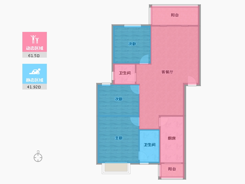 四川省-成都市-天府香城-94.81-户型库-动静分区