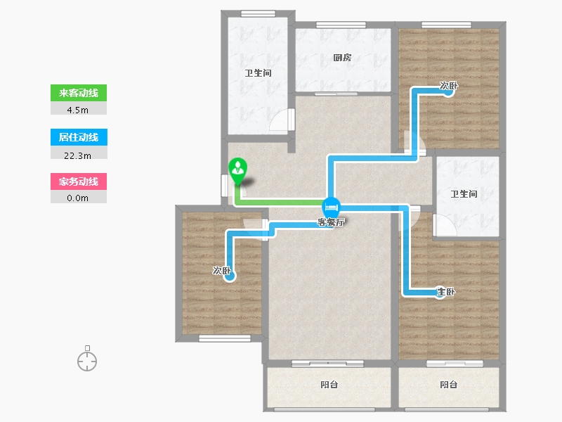 河北省-保定市-宏腾印象-134.00-户型库-动静线