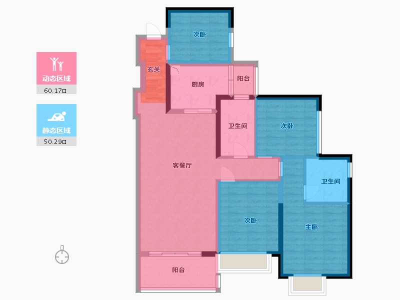 广东省-湛江市-湛江招商国际邮轮城-97.60-户型库-动静分区