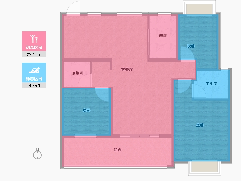 江西省-上饶市-晶科滨江一号-105.01-户型库-动静分区