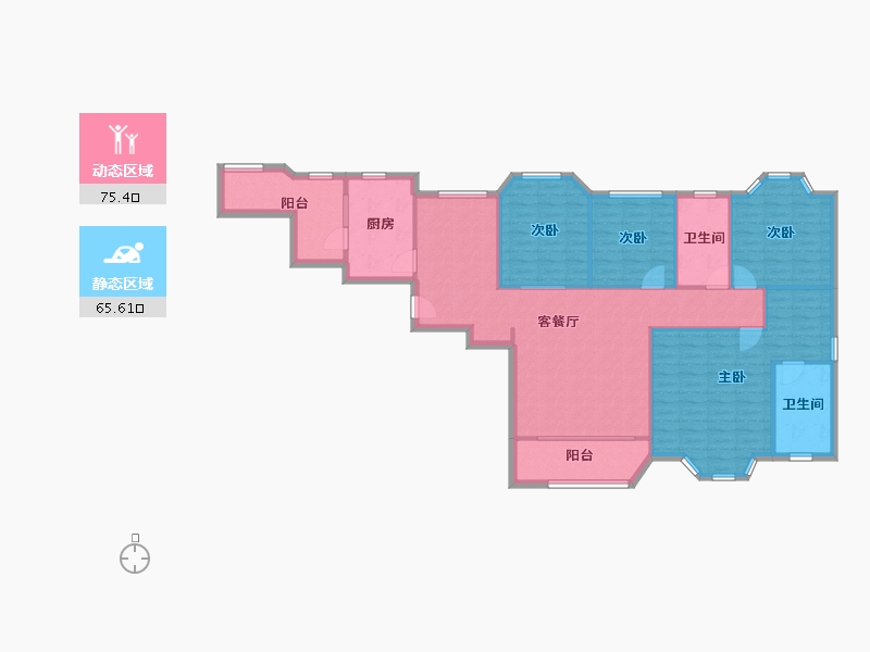 四川省-成都市-丽都花园丽府-128.93-户型库-动静分区