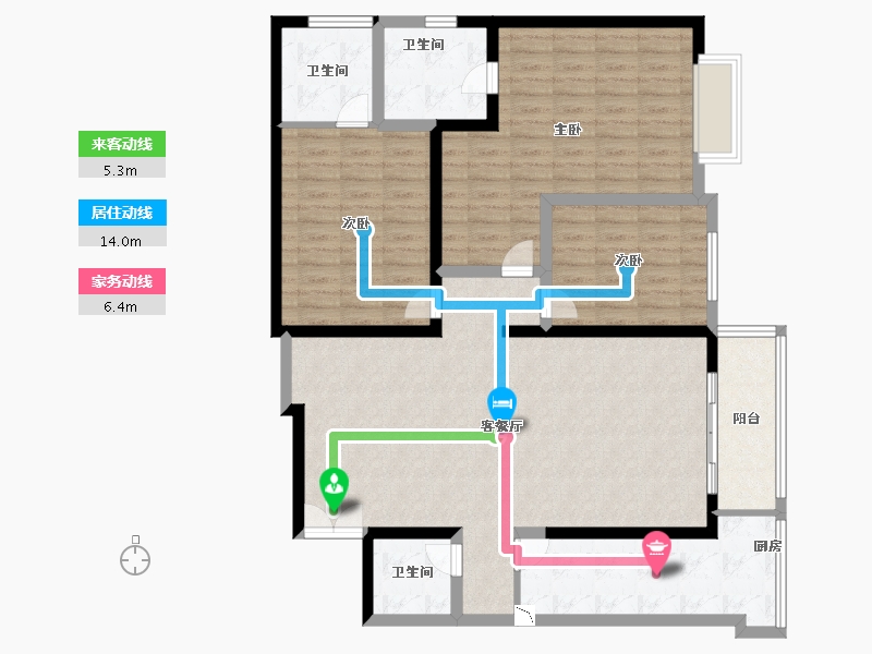 云南省-昆明市-润城-120.00-户型库-动静线