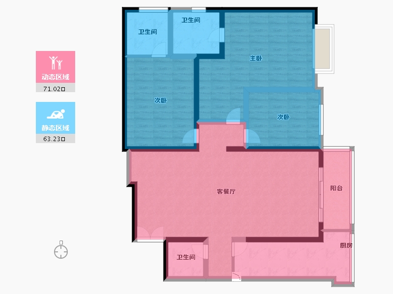 云南省-昆明市-润城-120.00-户型库-动静分区